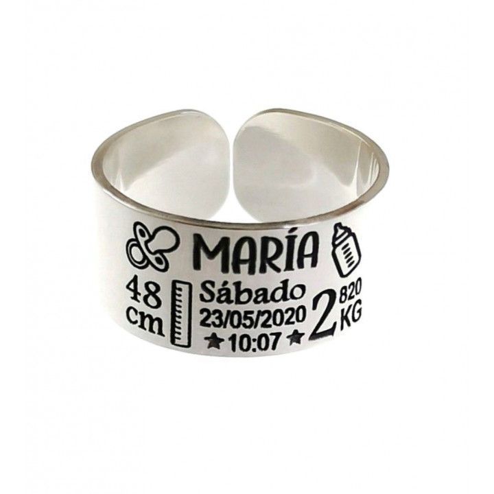 Sortija nacimiento personalizada - Imagen 2