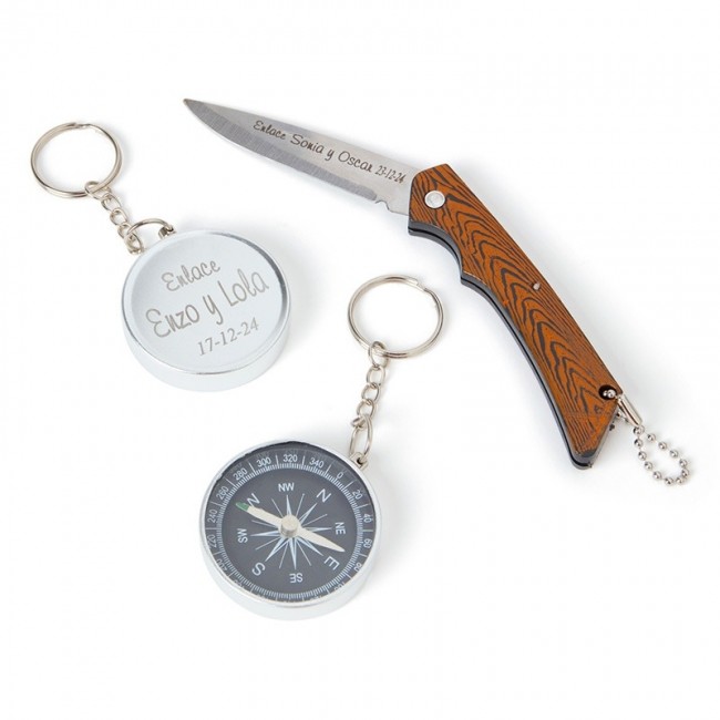 Set navaja con herramientas y llavero brújula - Imagen 2
