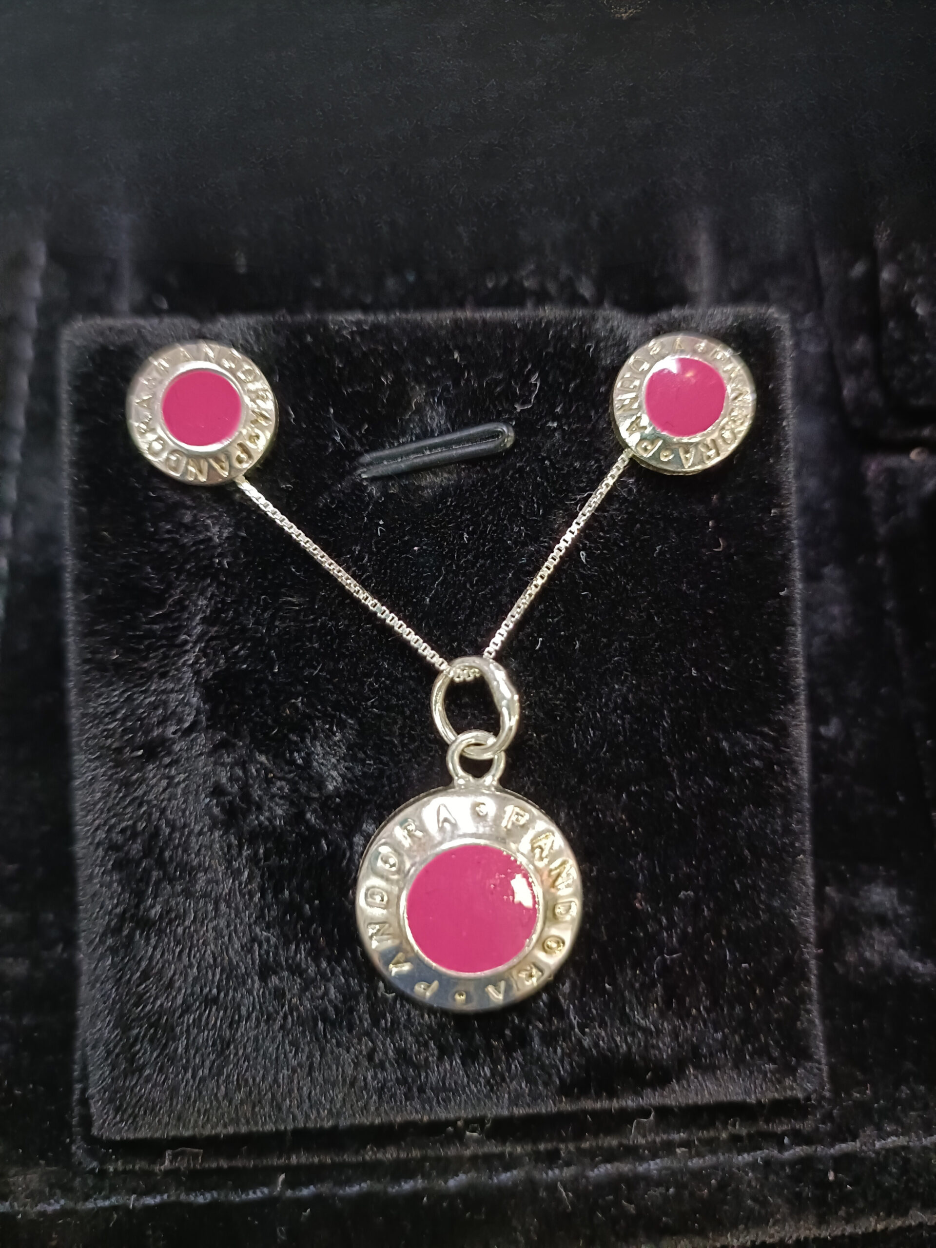 conjunto pandora rosa plata
