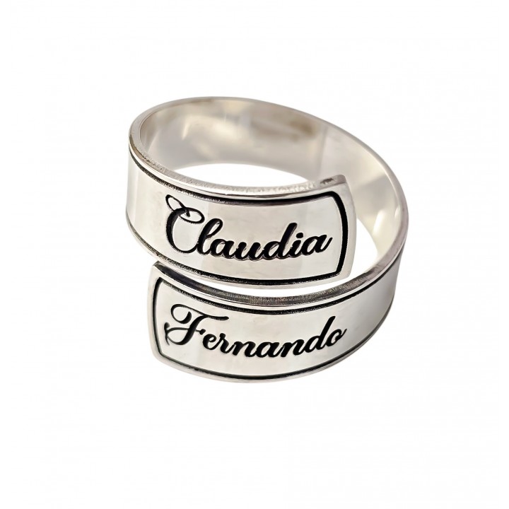 Sortija cruzada personalizada