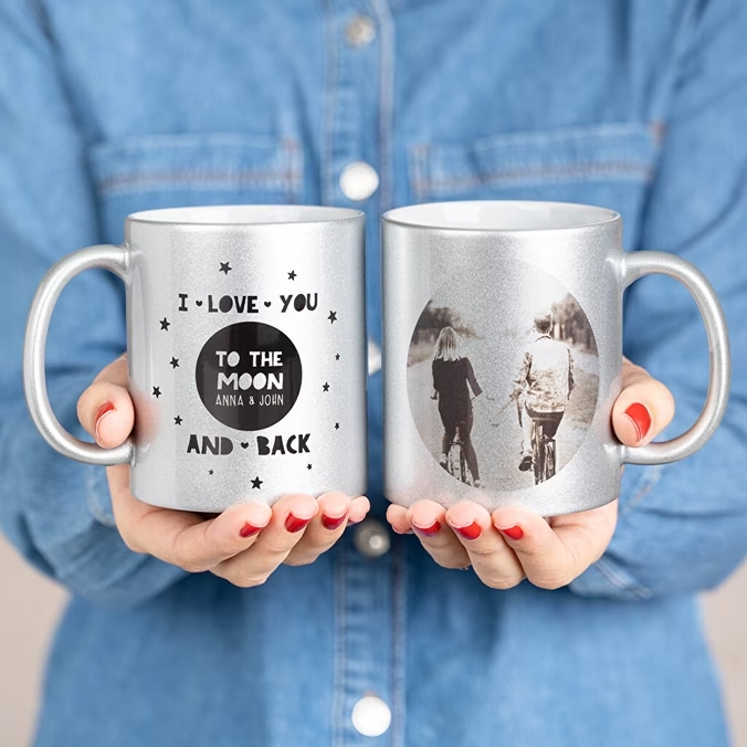 Taza purpurina personalizada - Imagen 2
