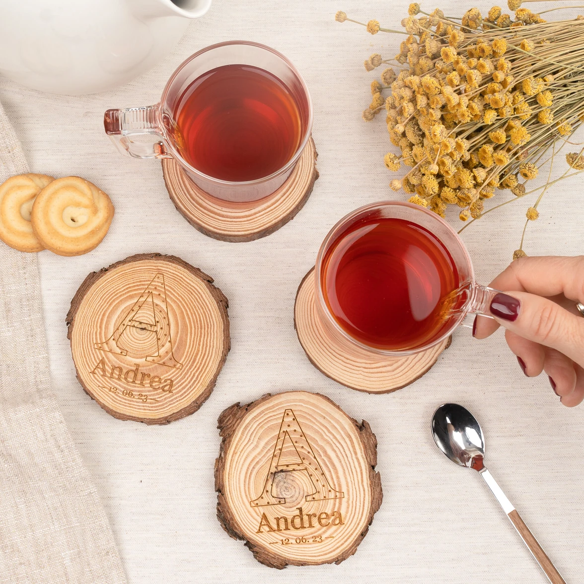 Posavasos de Corteza personalizados - Imagen 2