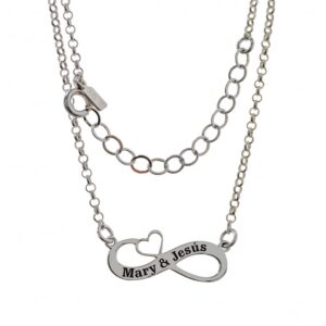 Gargantilla infinito corazón personalizada