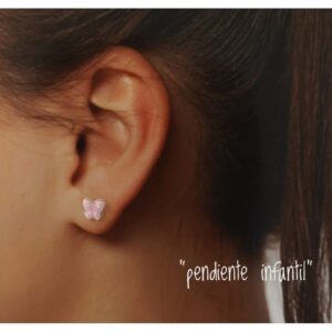 Pendiente infantil mariposa esmalte