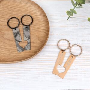 Set 2 llaveros grabados corazón