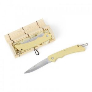 Navaja clara en caja bambú