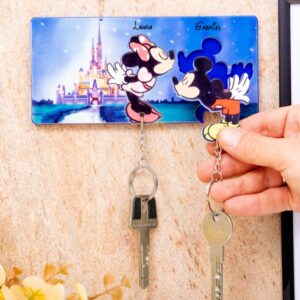 Colgador de llaves de metacrilato "Mickey & Minnie"