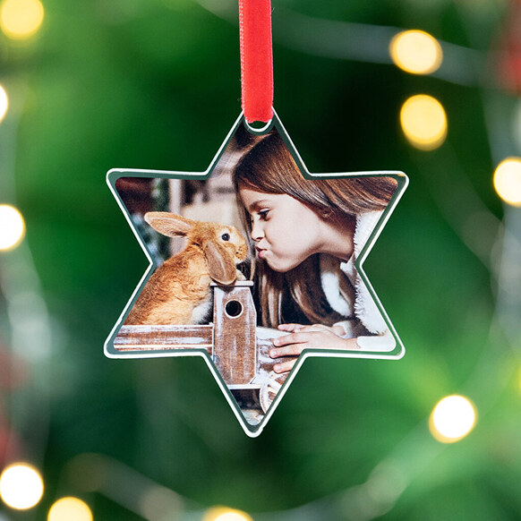 Adorno de Navidad personalizado en forma de Estrella - Imagen 2
