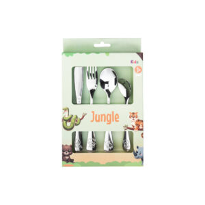 Set cubiertos acero inox. jungle