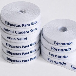 etiqueta para marcar la ropa