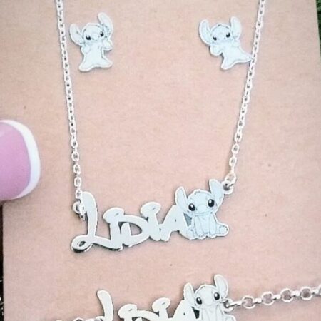 Conjunto plata Stitch