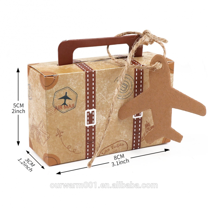 BRÚJULA PRESENTADA EN CAJA MALETA CON TARJETA KRAFT - Imagen 2