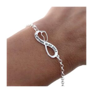 Pulsera personalizada infinito pie