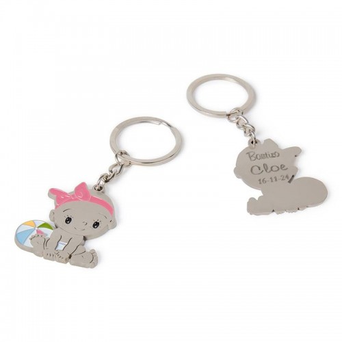 Llavero niñ@ pelota en caja bambú - Imagen 3