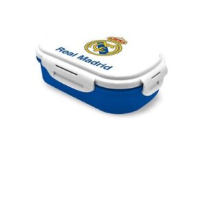 Sandwichera Real Madrid Con Compartimentos Y Tenedor