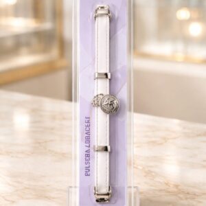 Pulsera de cuero blanco del Real Madrid